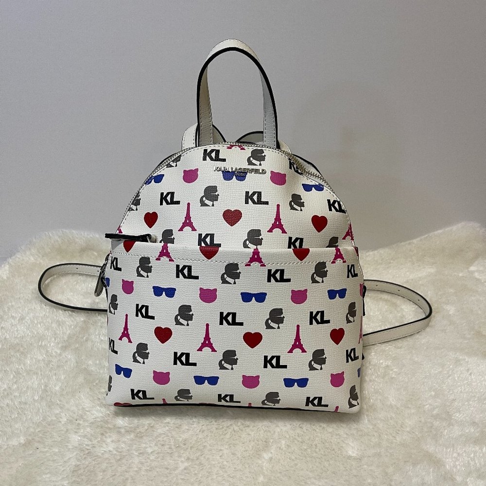Karl Lagerfeld Paris Maybelle Backpack White